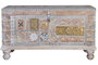 Giner & Colomer Baúl Mango Blanco Envejecido Madera Maciza 57x100x40 cm